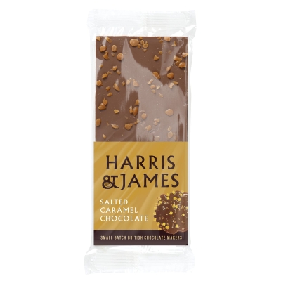 Harris & James inclusion bar   milk chocolate salted caramel 100g