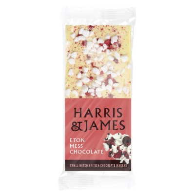 Harris & James inclusion bar   white chocolate Eton mess 100g