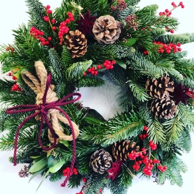 Rustic Berry Door Wreath