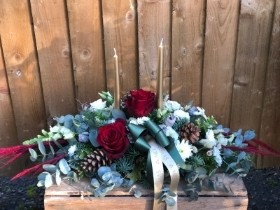 A Crimson Christmas Arrangement