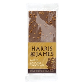 Harris & James inclusion bar   milk chocolate salted caramel 100g