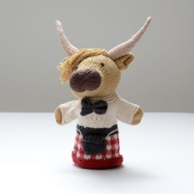 Highland Cow in Red Kilt